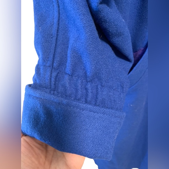 Vintage  Wool  Royal blue Winter Coat - Picture 3 of 7